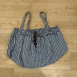 NWT Free People Gingham Tie Front Tank